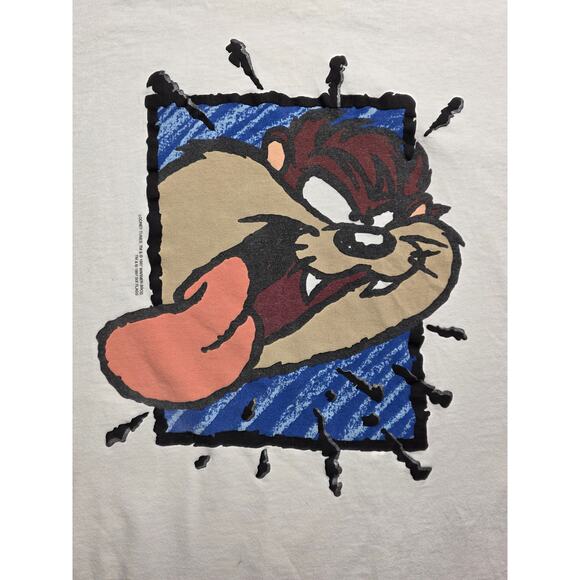 1997 Six Flags Looney Tunes Warner Bros Tasmanian Devil Shirt XL Retro Y2K Wild - Picture 2 of 11